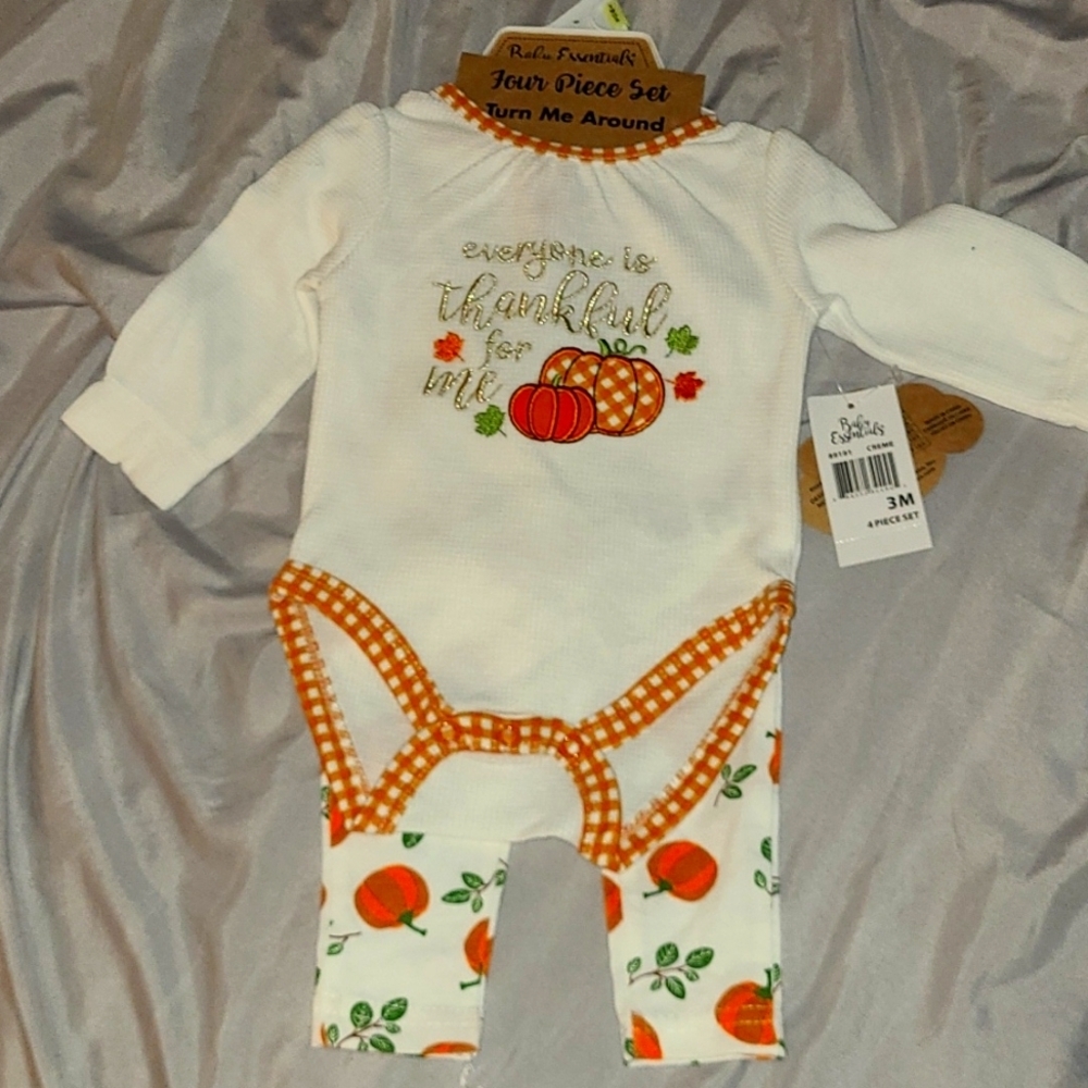 Baby 4 Piece Set, White, 3M - Picture 1 of 8